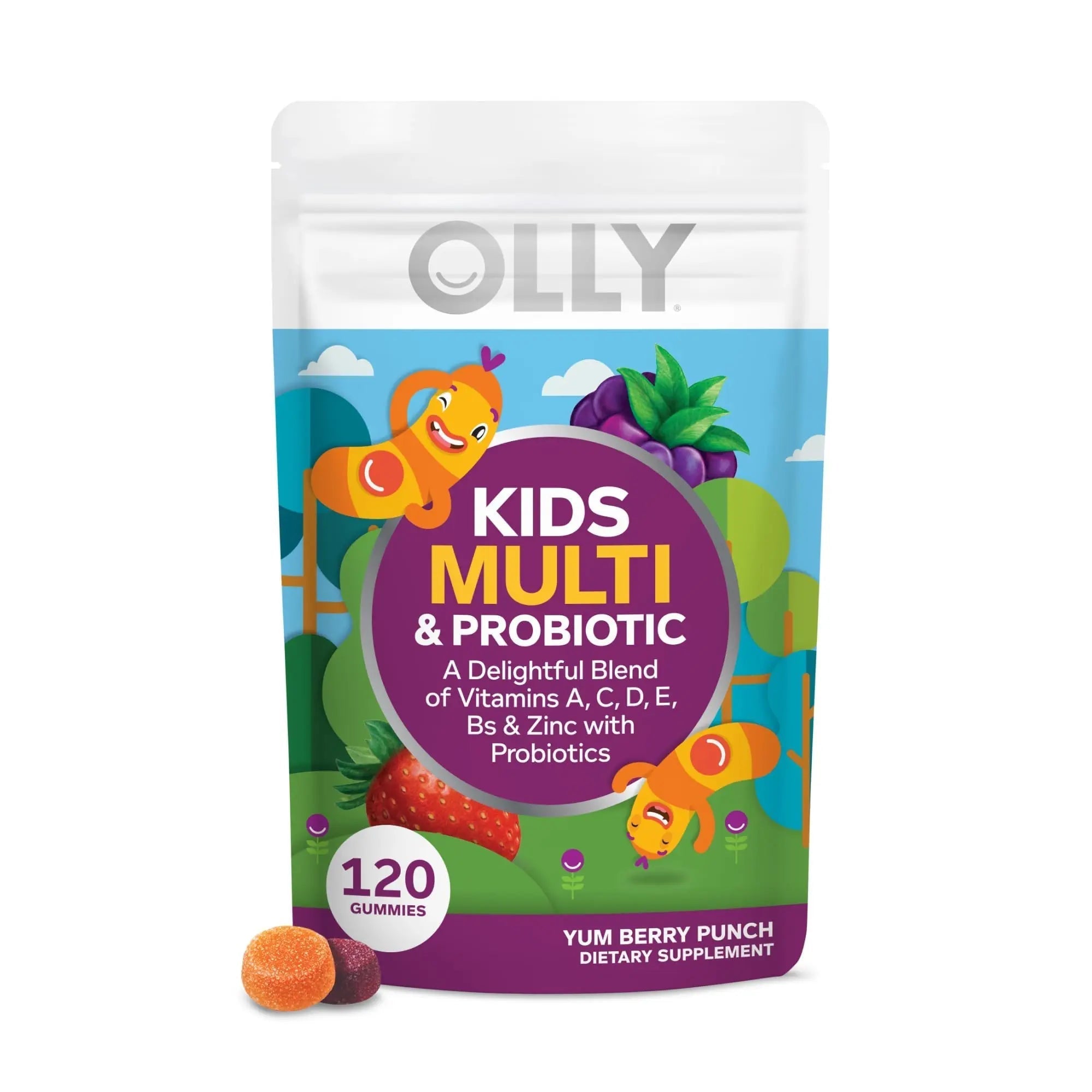 OLLY Kids Multivitamin & Probiotic Gummy, Digestive Support, Vitamins A, D, C, E, B, Zinc, Chewable Supplement OLLYAu supplements