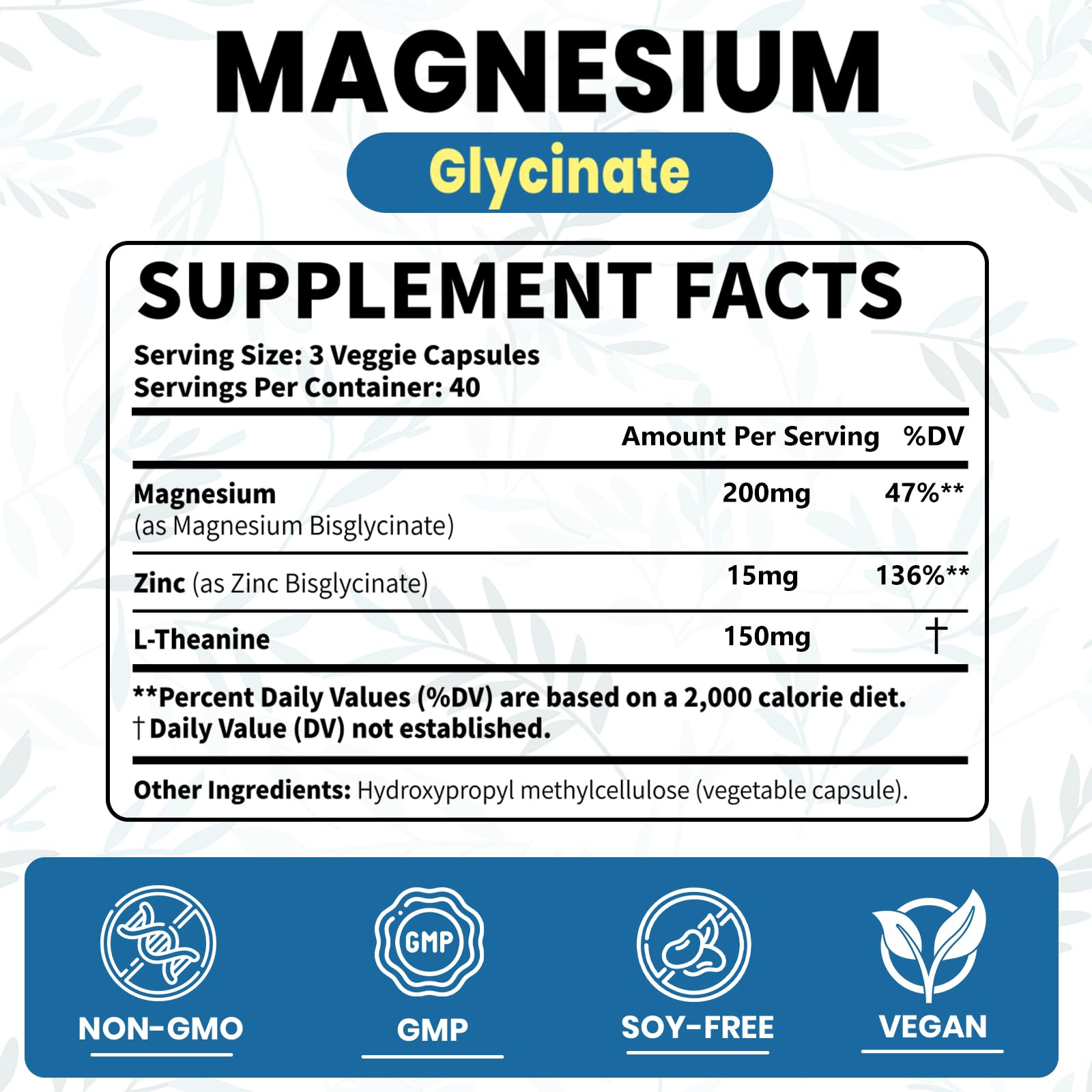 AROFUM Magnesium Glycine 200 mg, with L-theanine and Zinc Glycine – Magnesium Supplement to Help Soothe Emotions, Balance Stress, and Promote restful Sleep – Non-GMO Vegan Capsules, 120 Capsules ArofumAu supplements