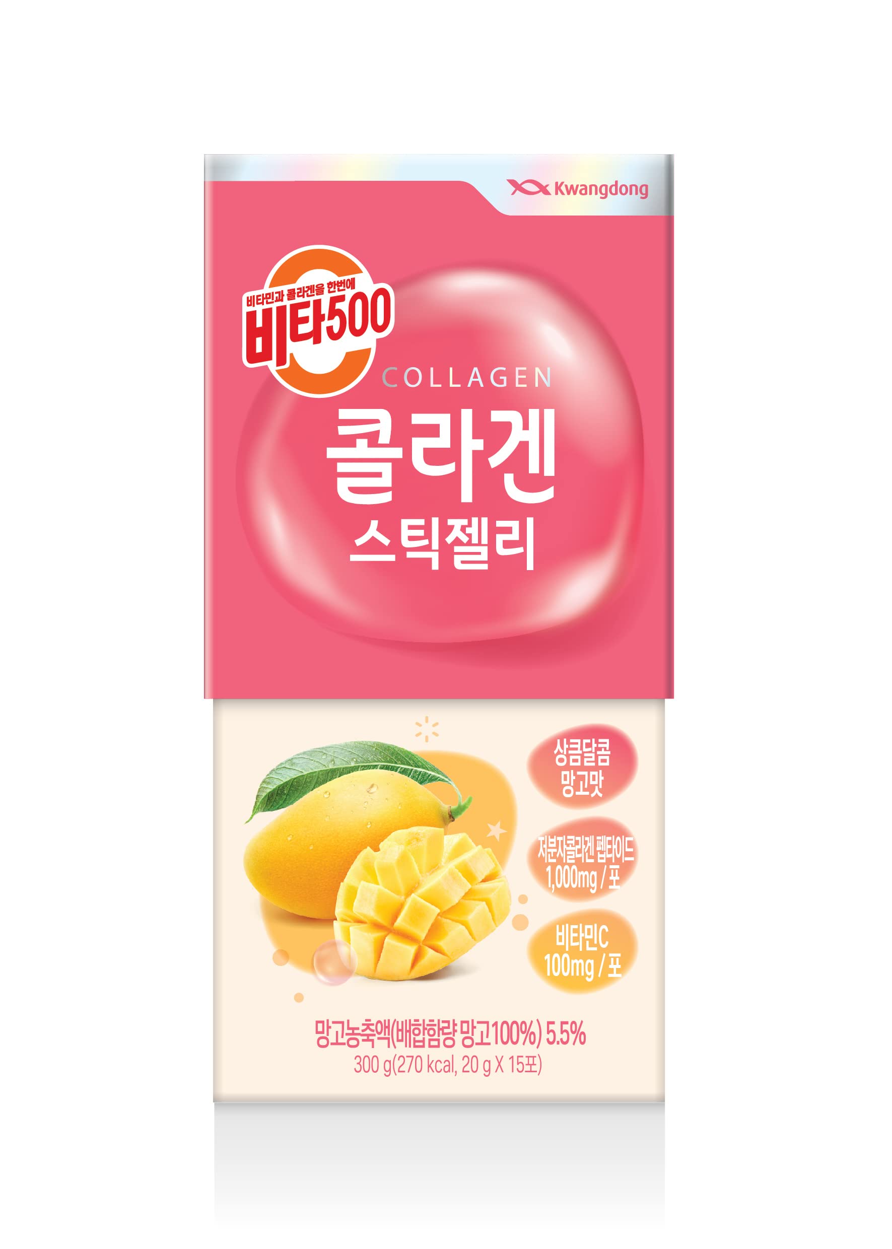 KWANGDONG Vita500 Mango Collagen Peptides Stick Jelly, with Vitamin C, to Support Skin KWANGDONGAu supplements