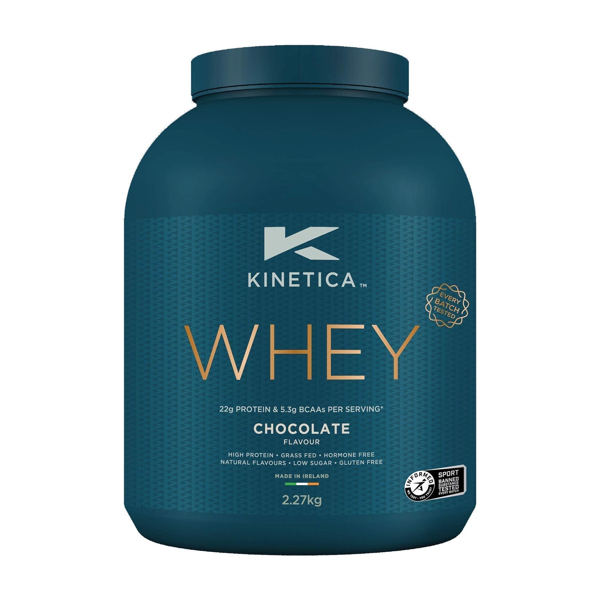 Kinetica Chocolate Whey Protein Powder | 2.27kg | 22g Protein per Serving | 76 Servings KineticaAu supplements