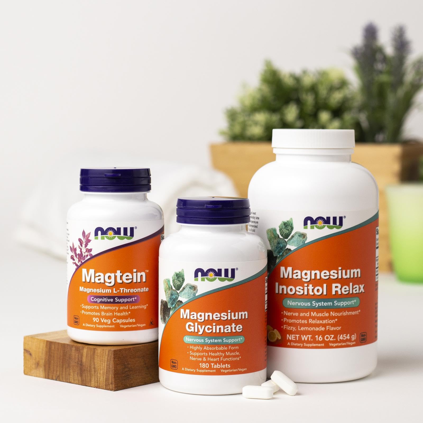NOW Foods Supplements, Magnesium Glycinate 100 mg, Highly Absorbable Form, 180 Tablets NOW FoodsAu supplements
