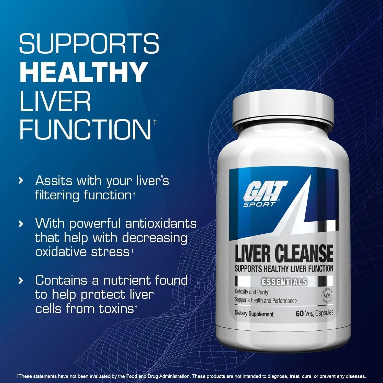 GAT SPORT Essentials Liver Cleanse Multivitamin, 60 Count GAT SPORTAu supplements