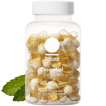 Ritual Multivitamin for Men 50+, Vegan, with Zinc, Vitamin A and D3 for Immune Function Support*, Omega-3 DHA, B12, K2 RitualAu supplements