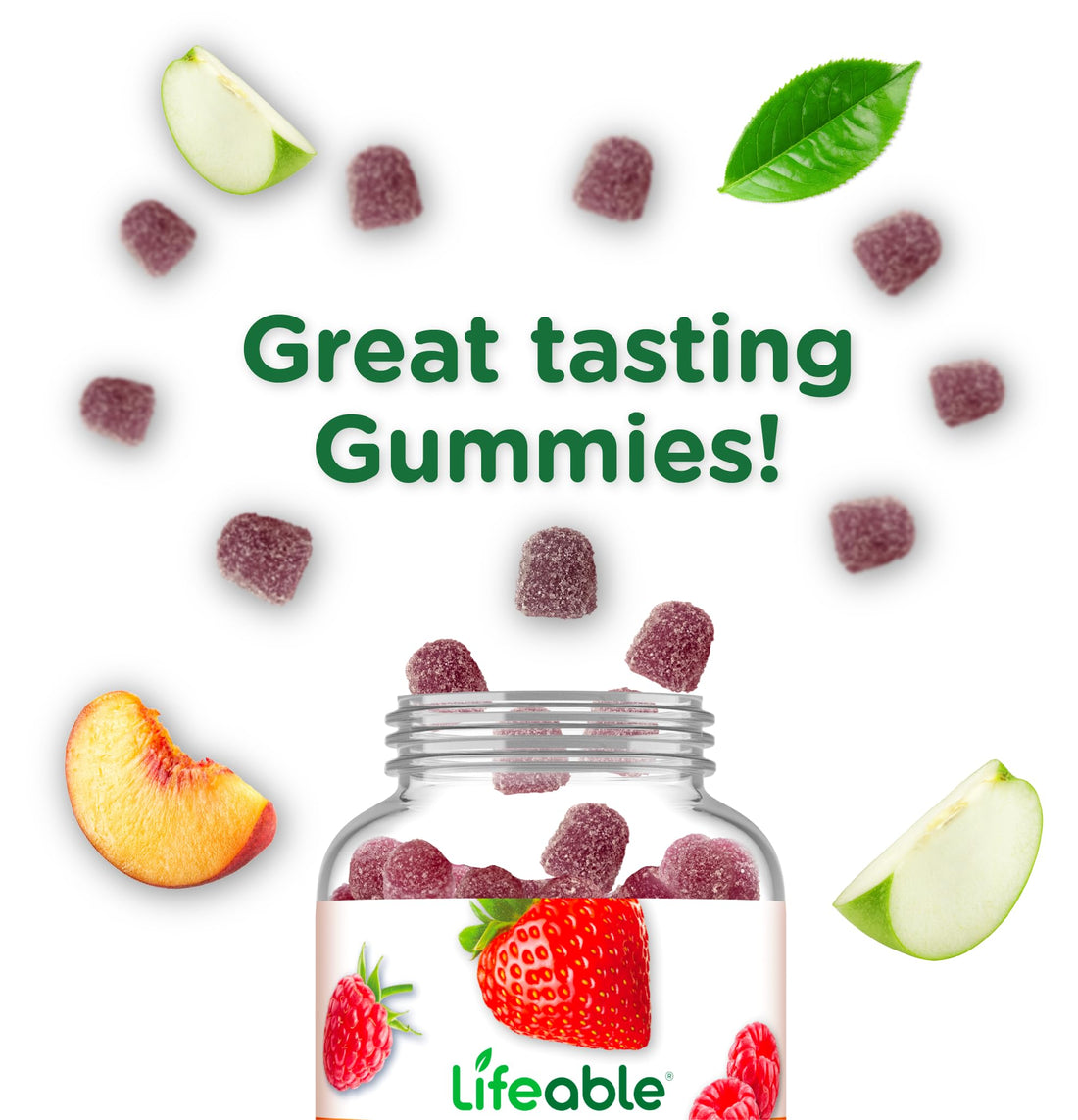Lifeable Stress Aid Gummies for Teens | with Lemon Balm, GABA and L Theanine Supplements | Vegan Non GMO Mood Support Supplement | Great Tasing Stress Vitamins | L-Theanine for Teen | 90 Gummies LifeableAu supplements