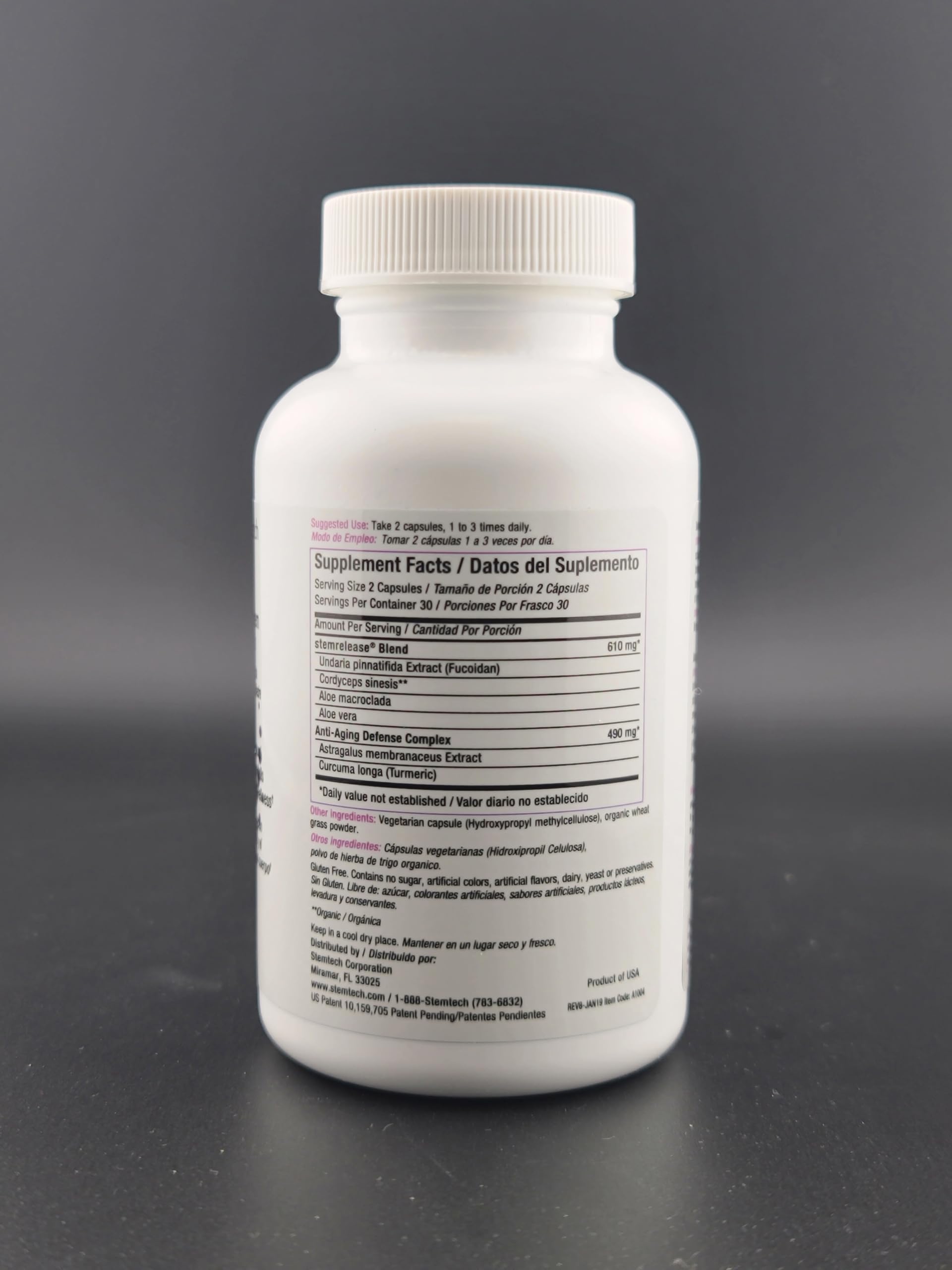 Stemtech Stemrelease3 Cutting-Edge Stem Cell Nutrition for Natural Renewal and Youthful Vitality, Exclusive Blend for Enhanced Telomere Health, 60 Capsules StemTechAu supplements