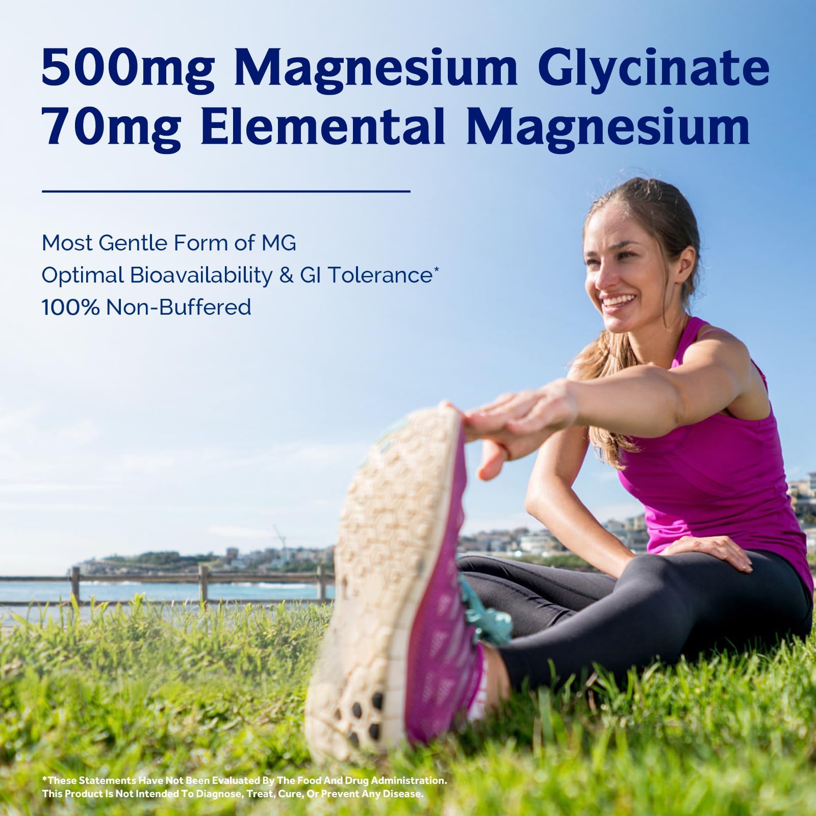 Innate Vitality Magnesium Glycinate 500mg | 70mg Elemental Magnesium Supplement - High Absorption, Non Buffered, Non-GMO & No Gluten - Vegan - Nerve Health - 120 Capsules (Pack of 1) Innate VitalityAu supplements