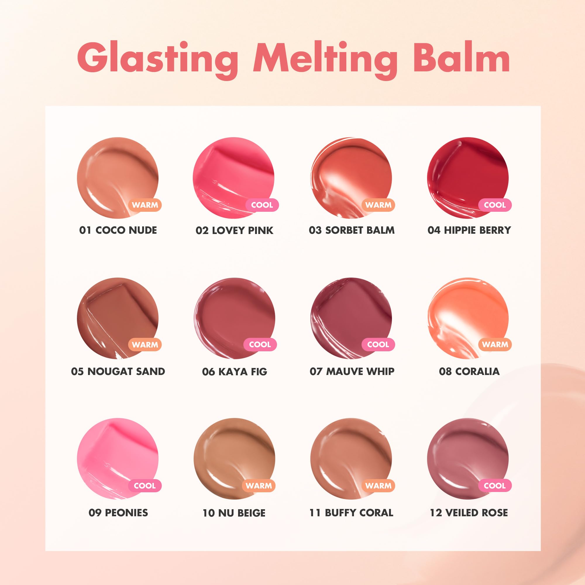 rom&nd GLASTING MELTING BALM #06 Kaya Fig - Vegan K-Beauty Tinted Lip Balm for Crystal Water-Gloss Shine, Deep Hydration & MLBB Rosy Nude Color | Non-Sticky, Long-Lasting Comfort for All Ages rom&ndAu supplements