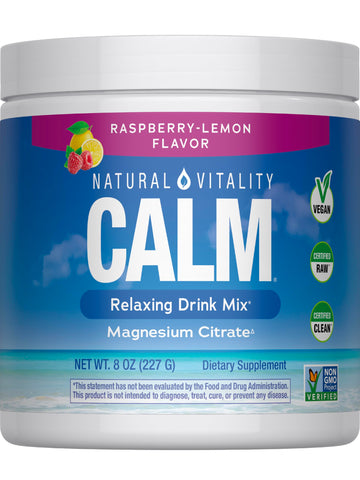 Natural Vitality Calm Powder Rasp Lemon, 8 oz Natural VitalityAu supplements