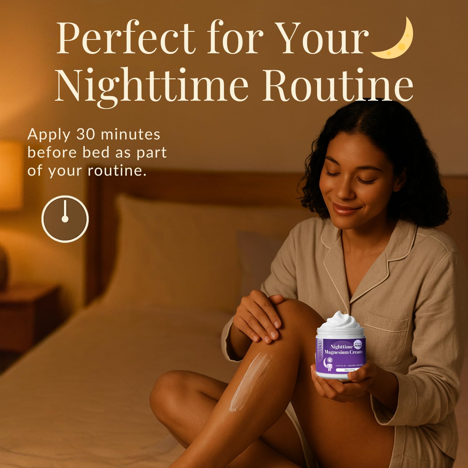 Magnesium Lotion for Sleep & Calm, Topical Magnesium Cream for Relaxation, Nightly Calm, Better Sleep, and for Leg Cramps & Pain SHUIKUAu supplements