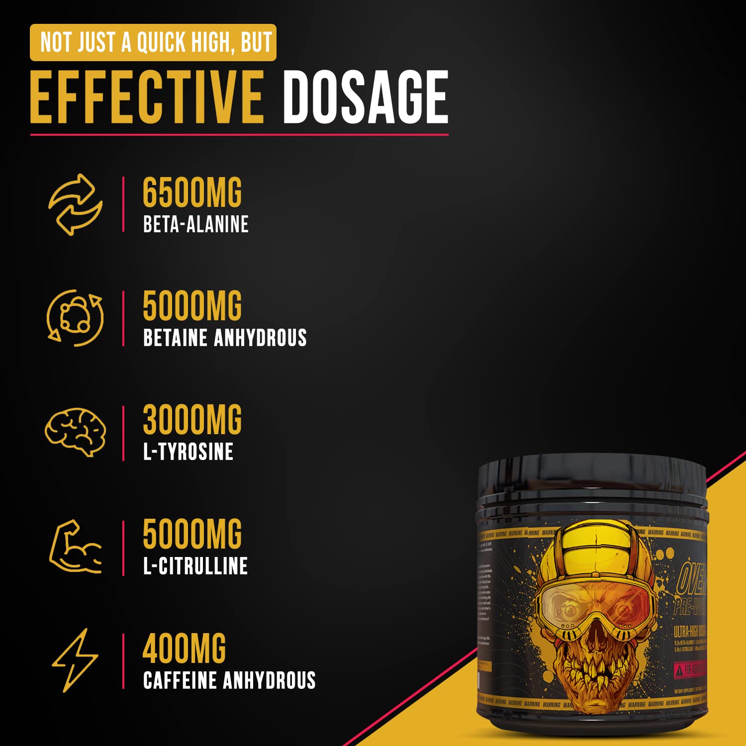 OVERDOS3D Pre-Workout Powder | Ultra-High Dosage | for Advanced Users ONLY Heath SecretAu supplements