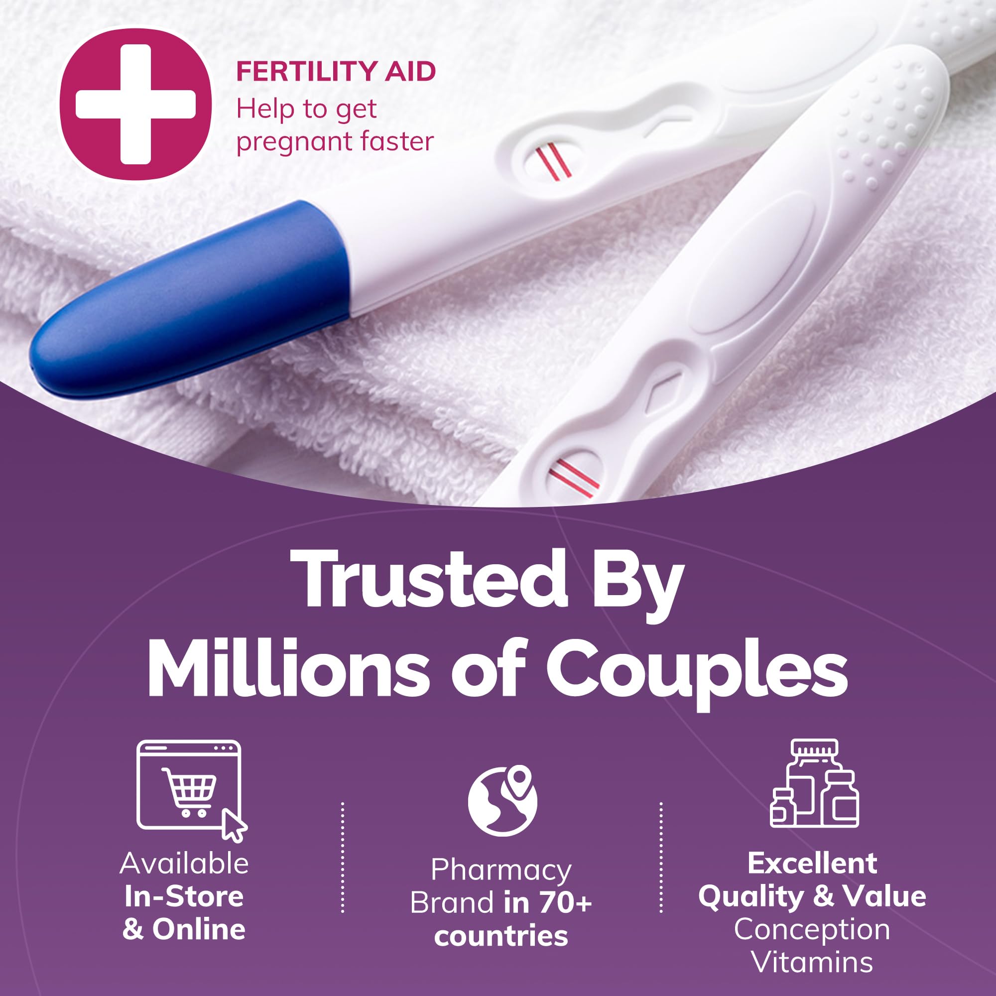 CONCEIVE PLUS Womens Fertility Support – Prenatal Multivitamin for Trying to Get Pregnant – Conception Blend, Hormonal Balance, Folate, Zinc, Thiamin, Riboflavin, Biotin – Non-GMO, Vegan – 30 Days CONCEIVE PLUSAu supplements