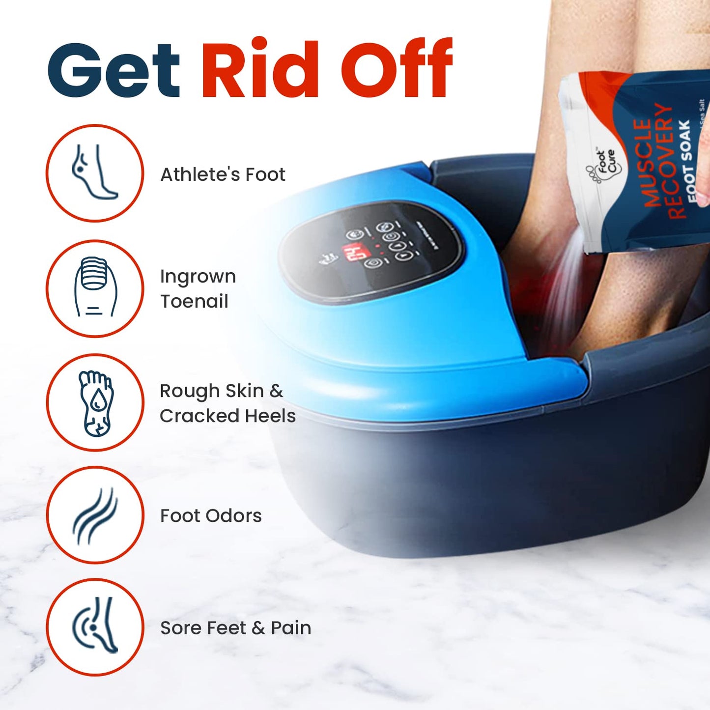 Muscle Relief Foot Soak with Epsom Salts - All Natural Salts for Post Workout Recovery FOOT CUREUS supplements