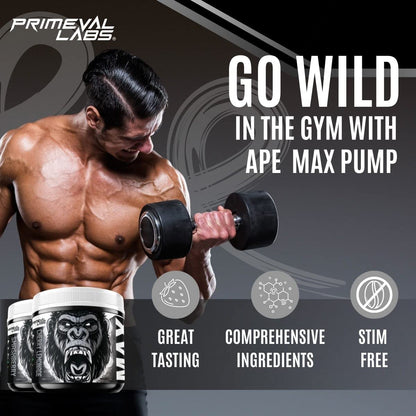 Primeval Labs ApeSh*t Max Pump Premium Pre-Workout | Muscle Pump & Vascularity Primeval LabsUS supplements