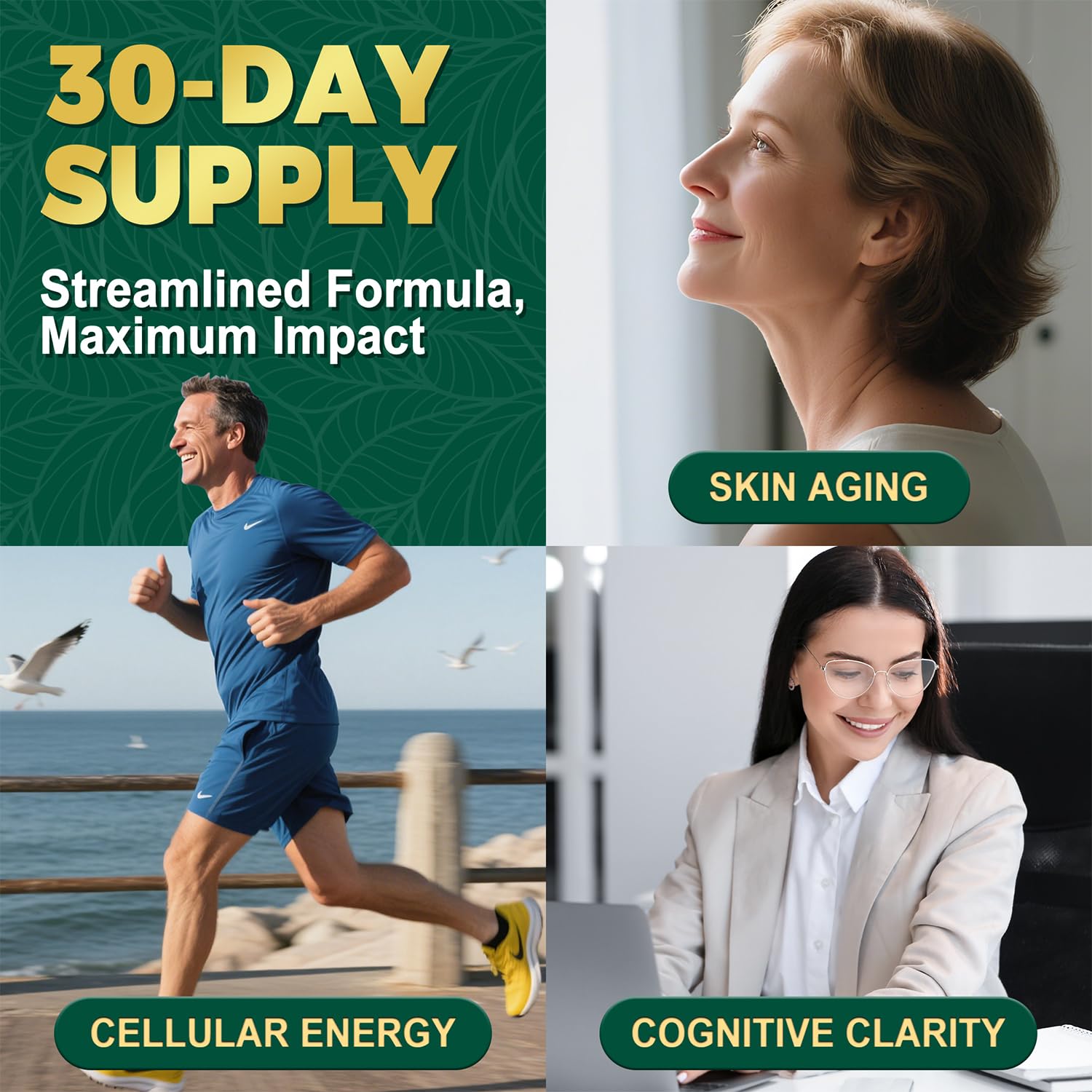 NBOOCUP NAD Supplement - 1010mg Nicotinamide Riboside Chloride Complex, Liposomal NR Supplements, Resveratrol NAD+ for Anti Aging, Cellular Energy, Skin, Focus - 90 Capsules NBOOCUPAu supplements