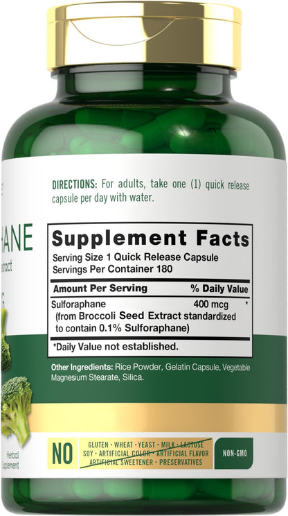 Carlyle Sulforaphane | from Broccoli Seed Extract | 180 Capsules | Traditional Herbal CarlyleUS supplements