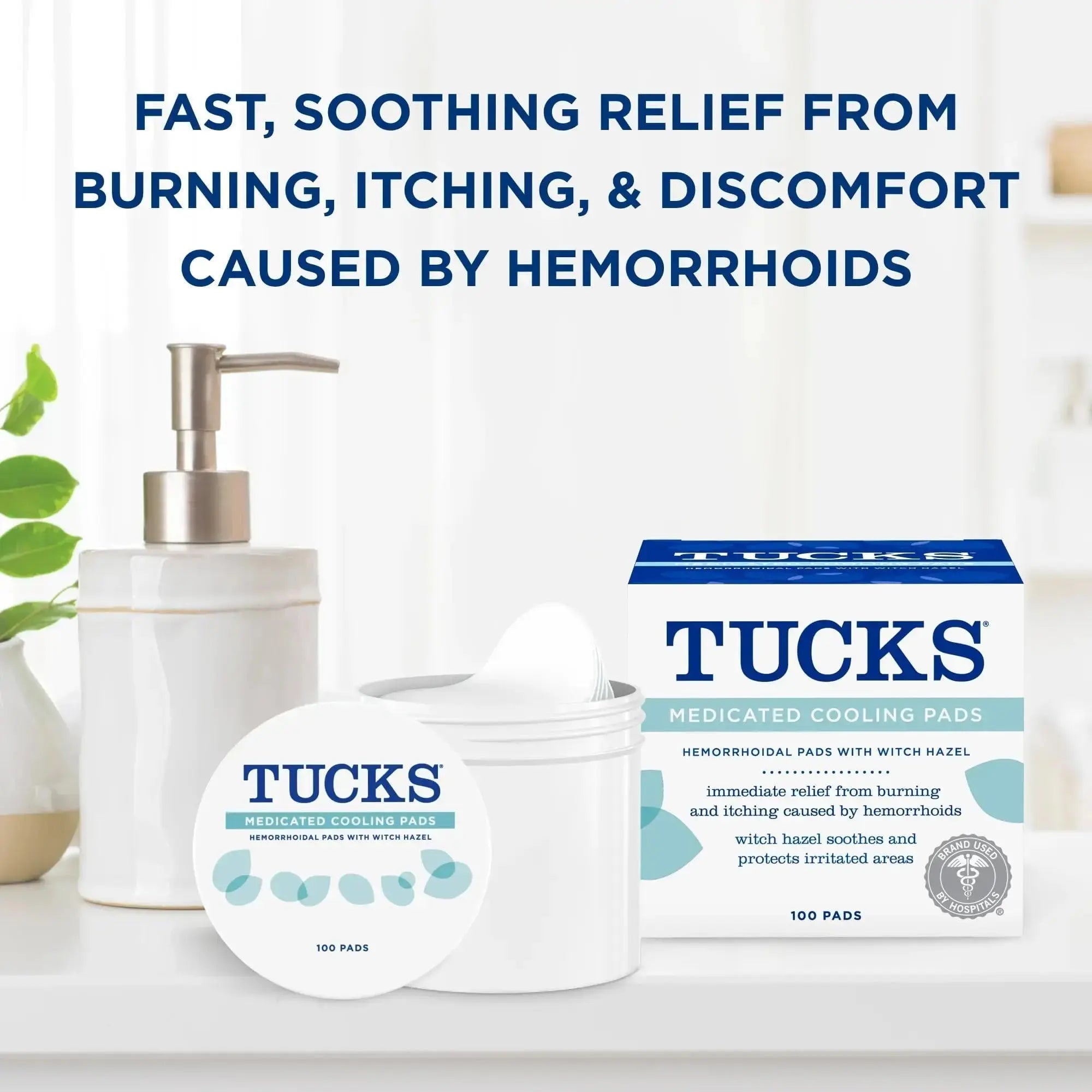 TUCKS Medicated Cooling Pads, 100 Count – Hemorrhoid Pads with Witch Hazel, Cleanses Sensitive Areas, Protects from Irritation, Hemorrhoid Treatment, Medicated Pads Used by Hospitals TUCKSAu supplements