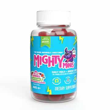 MIGHTY MINIS Slow-Crafted Sugar-Free Kids Multivitamin Gummies with Allulose | Kid-Approved Mixed Berries | for Immunity, Growth, Focus & Mood | MIGHTY MINISAu supplements