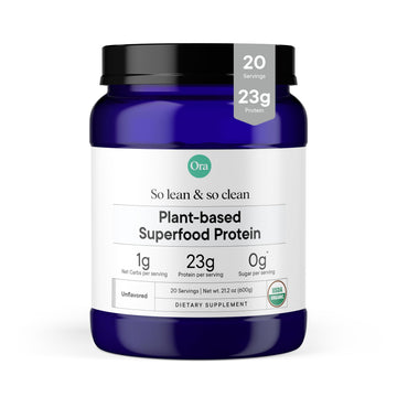 Ora Organic Vegan Protein Powder - 23g Plant Based Pea Protein Unflavored Ora OrganicUS supplements