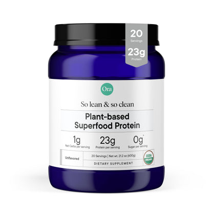 Ora Organic Vegan Protein Powder - 23g Plant Based Pea Protein Unflavored Ora OrganicUS supplements