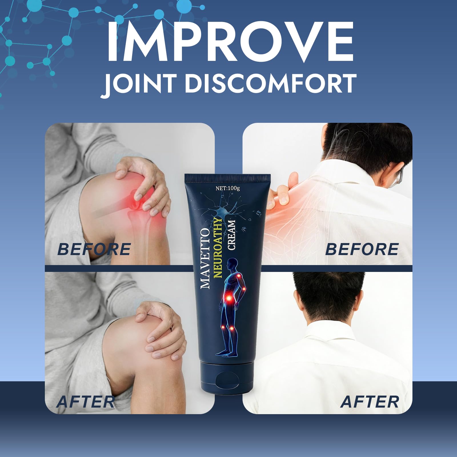 Bare Basics MAVETTO Neuropathy Relief Cream, Neurosoothe Formula Nerve Cream, Contains Capsaicin, Arnica, Menthol, MSM and Glucosamine, Improve Joint Discomfort, Increase Mobility (2pcs) Bare BasicsAu supplements