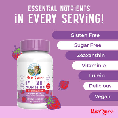 MaryRuth Organics Eye Care Gummies | Eye Health Vitamins for Adults and Kids | Lutein and Zeaxanthin Supplements | for Eyes | Vegan | Non-GMO | Gluten Free | 90 Count MARYRUTH'SUS supplements