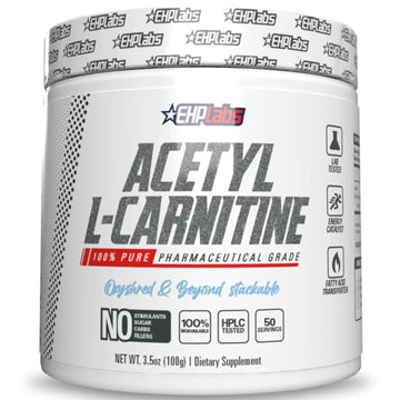 EHP Labs Acetyl L Carnitine Powder, Supports Natural Energy Production, Supports Metabolism EHP LabsAu supplements