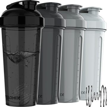 VELOMIX -4 PACK- Protein Shaker Bottles for Protein Mixes, 28 OZ Shaker Cups for Protein Shakes VELOMIXUS supplements