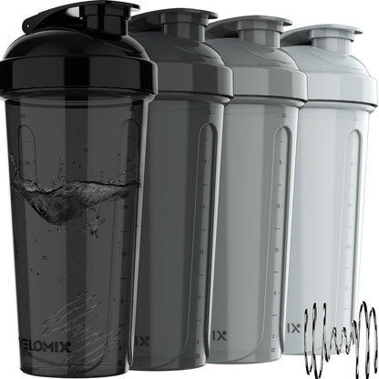 VELOMIX -4 PACK- Protein Shaker Bottles for Protein Mixes, 28 OZ Shaker Cups for Protein Shakes VELOMIXUS supplements