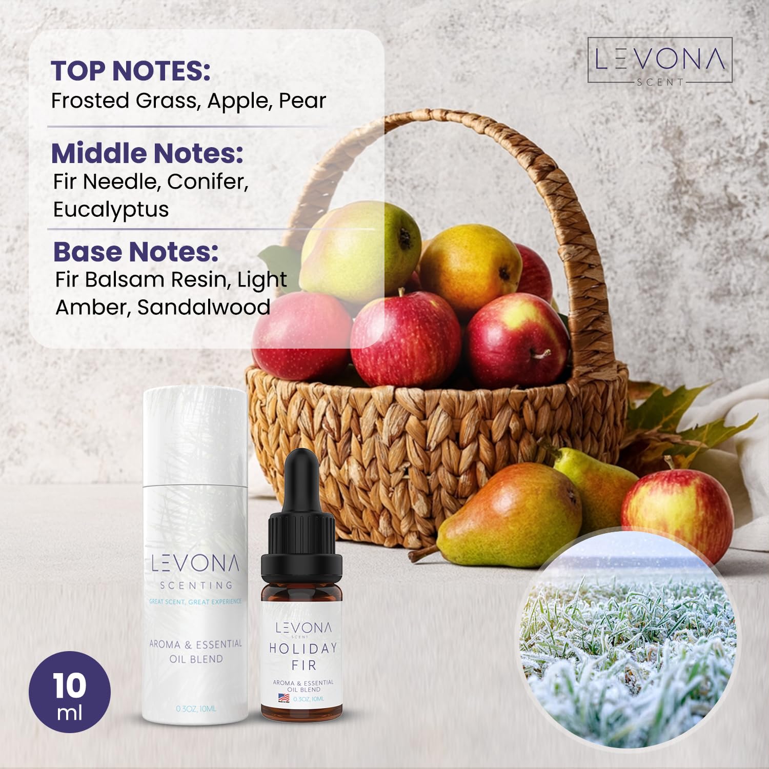 Levona Scent Christmas Essential Oils for Diffuser: Holiday Fir Essential Oil for Diffusers for Home LEVONA SCENTAu supplements