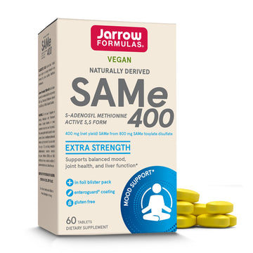 Jarrow Formulas SAMe Supplement 400 mg - 60 Tablets - High Concentration of Active S,S Form - Supports Joint Health, Liver Function, Brain Metabolism, Balanced Mood & Antioxidant Defense - 60 Servings Jarrow FormulasAu supplements