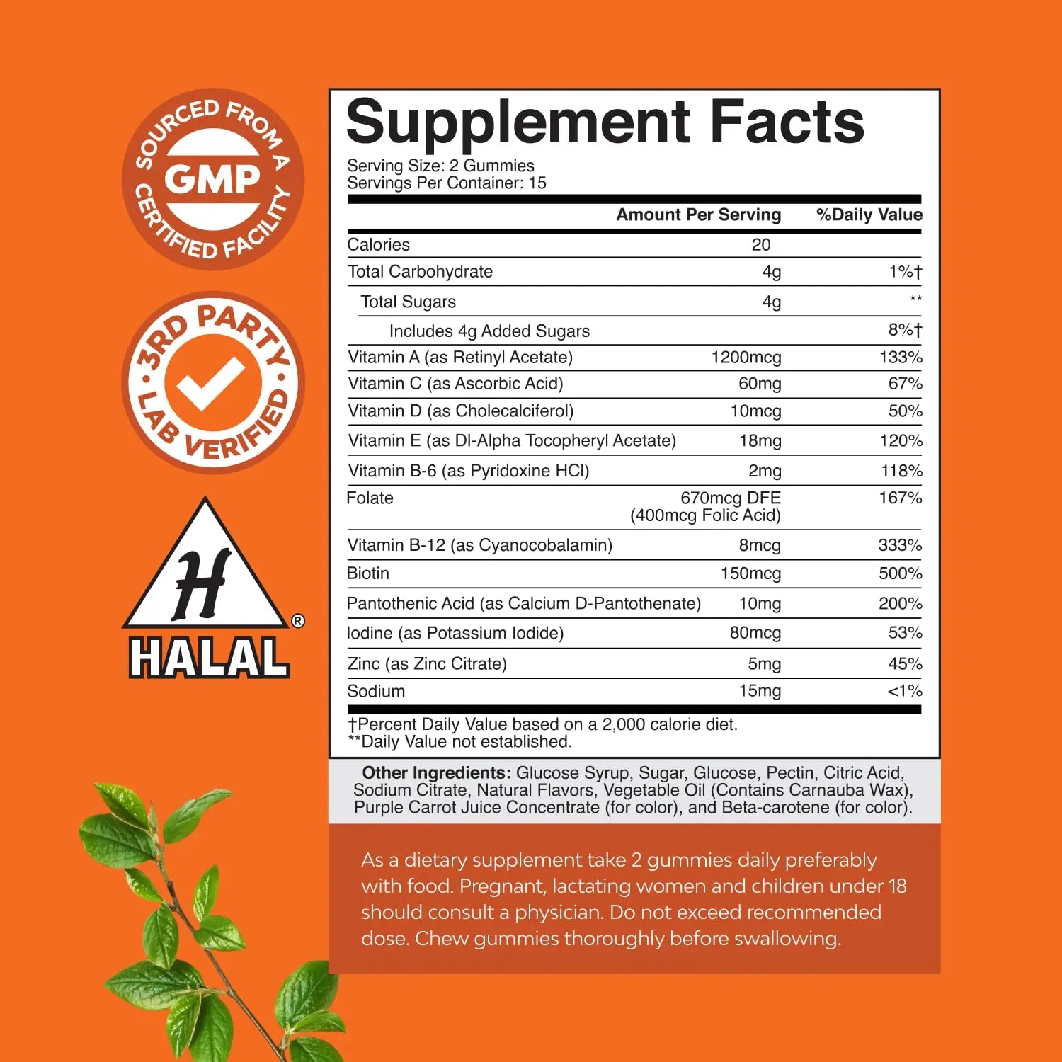 Bundle of Multivitamin Gummies for Adults - Vitamin Gummy for Energy and Immunity - Halal and Chewable Vitamin C Gummies for Adults Natures CraftAu supplements