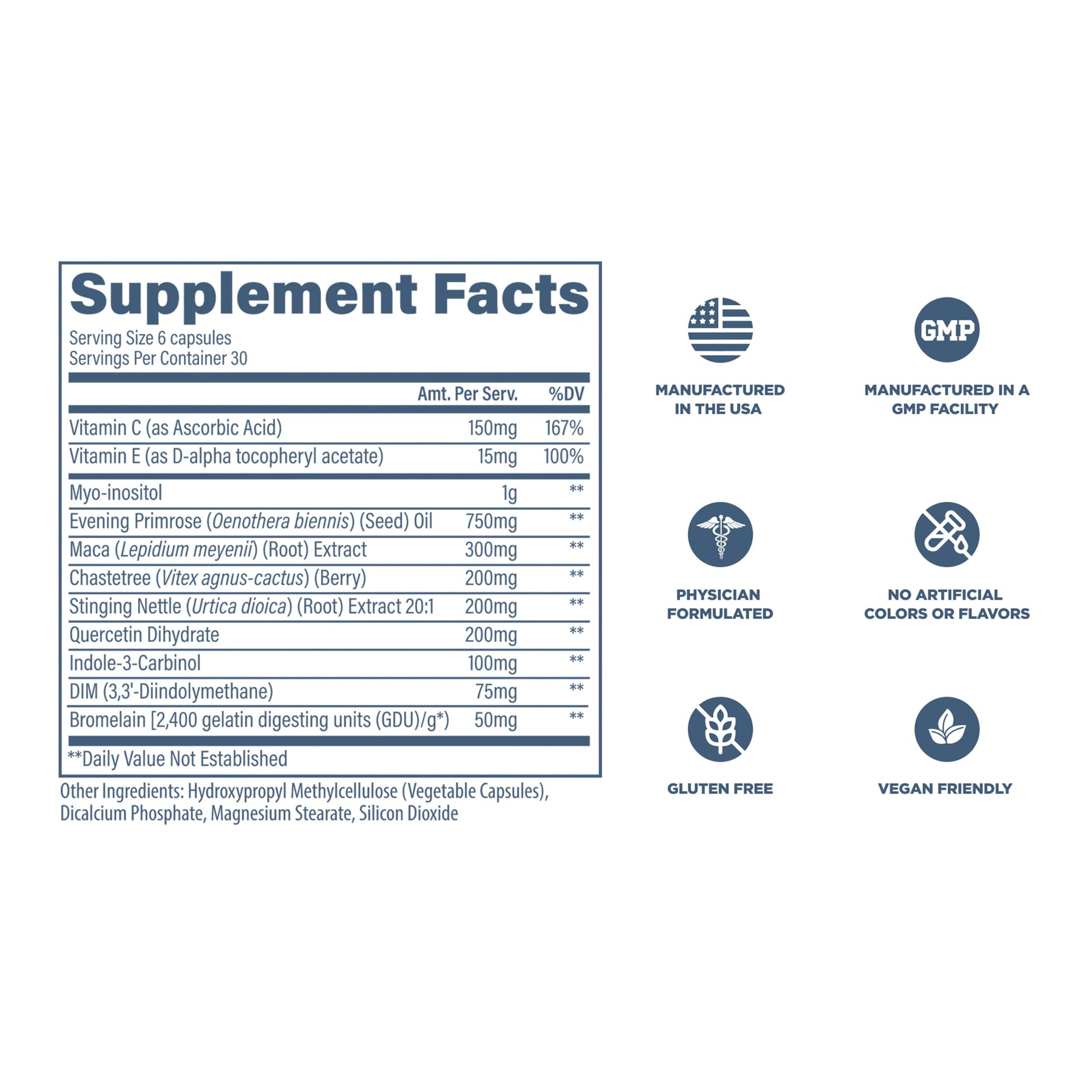 Revive MD Hormone Balance for Women – Hormone Support Supplement w/Myo-Inositol, Chaste Berry, DIM, Vitamins C & E, Evening Primrose Oil – Health & Hormonal Balance (180 Capsules, 30 Servings) ReviveAu supplements