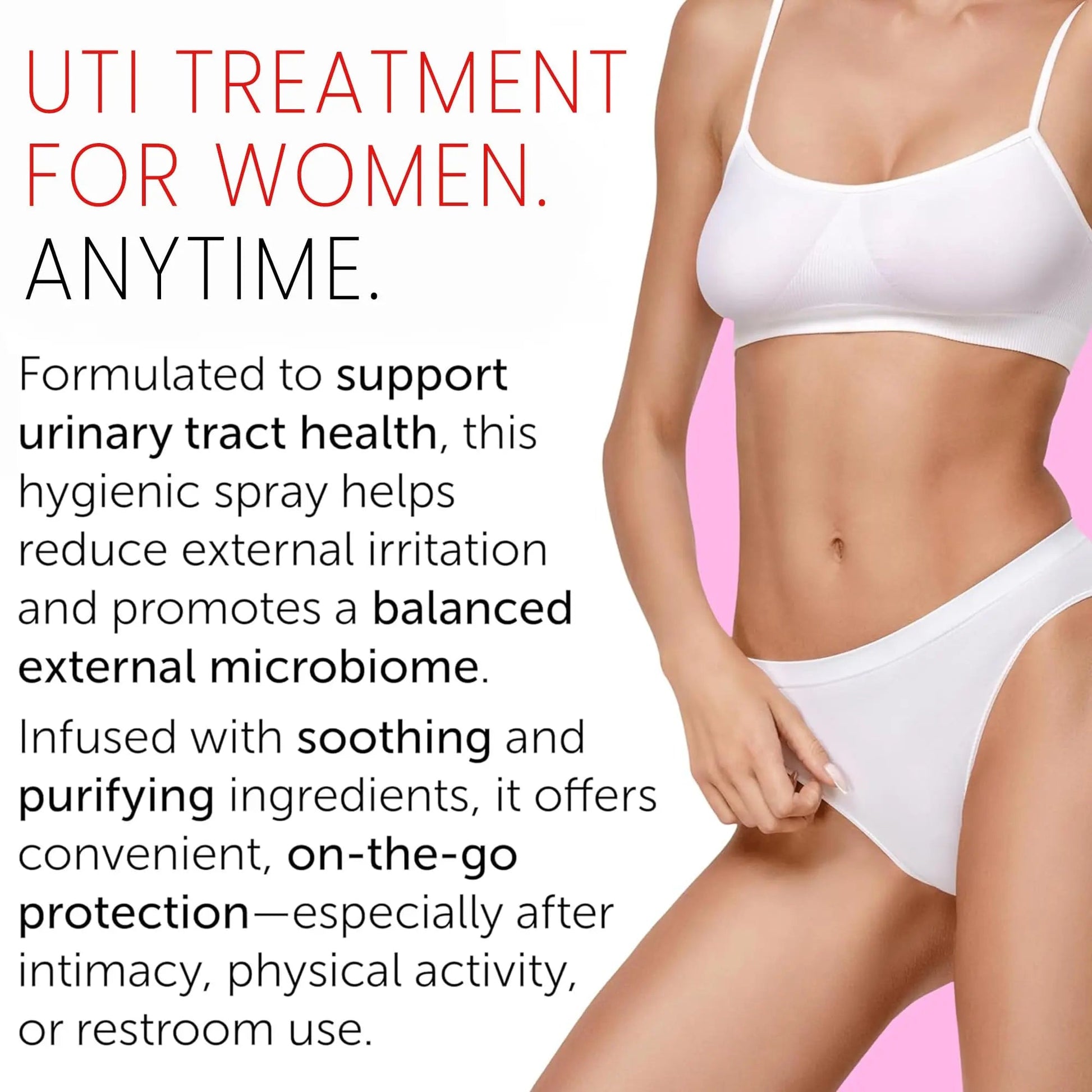 Feminine Spray | UTI Treatment for Women | UTI Defense & Intimate Odor Control | Daily Feminine Hygiene Spray | Eliminate Harmful Bacteria | Gentle, Safe, Travel-Friendly & pH-Balanced | 5.1 fl oz Terramed Just Think ComfortAu supplements