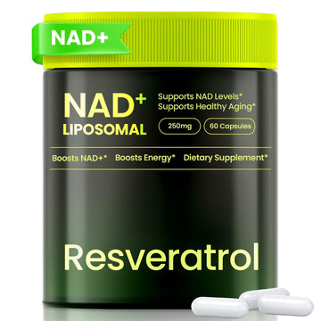 Lyndops NAD Supplement, Liposomal Nicotinamide Riboside Resveratrol 250mg, NMN Alternative, High Purity NAD Supplement for Women & Men, Anti-Aging, Cellular Energy, Mental Focus - 60 Capsules LyndopsAu supplements