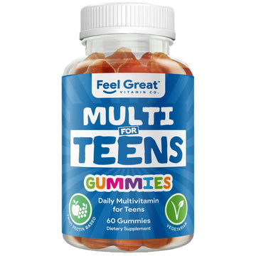 Feel Great Teen Vitamins Multivitamin Gummies | Citrus & Strawberry Flavor for Teen Boys & Girls | for Bone, Muscle & Immune Support | The Feel Great Vitamin CompanyAu supplements