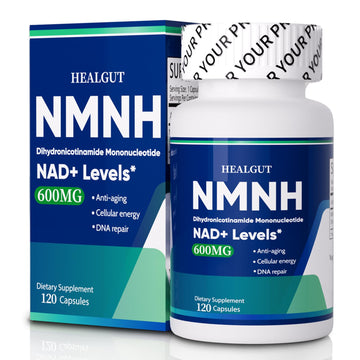 Pure NMNH(NMN Supplement Alternative)(Dihydronicotinamide Mononucleotide)for Women with Skin Aging 600mg: NAD Supplement for Anti-Aging Breakthrough - Boost NAD+ levels Liposome Capsules 120 Servings HEALGUTAu supplements