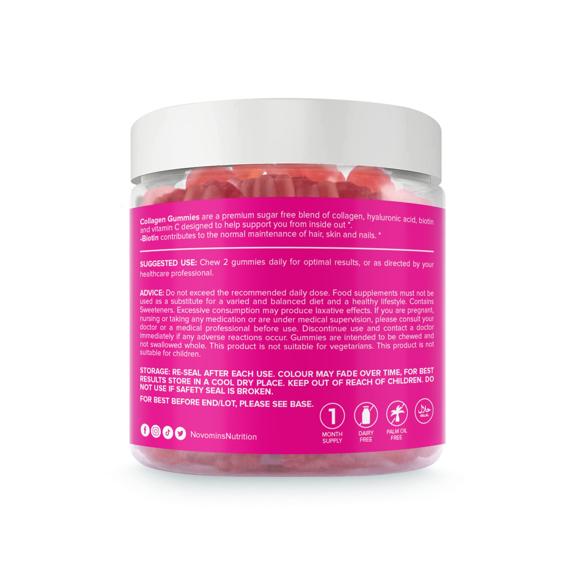 Collagen Gummies - Sugar Free Marine Collagen Gummies - Superior Type 1 Hydrolysed Collagen novominsAu supplements