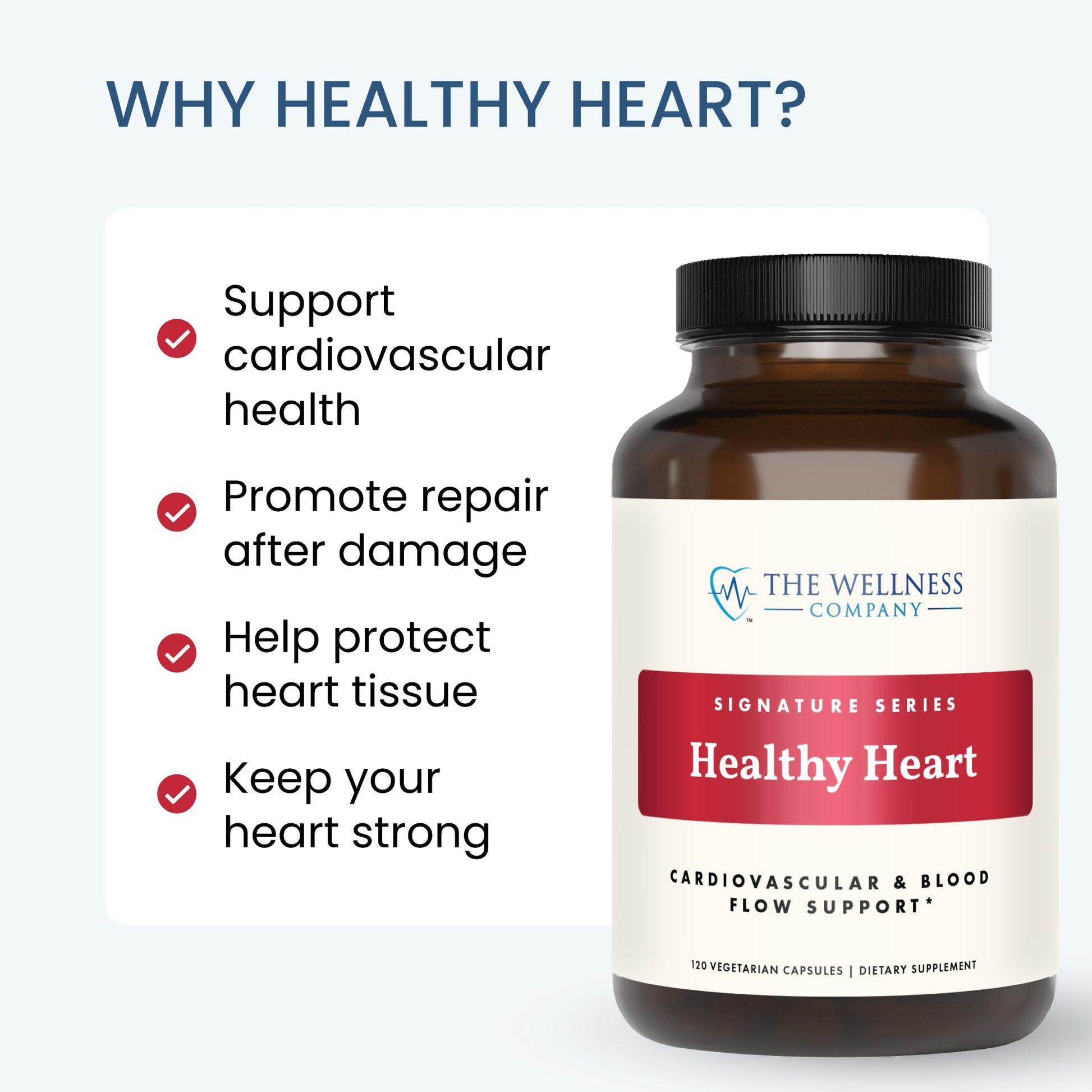The Wellness Company Healthy Heart - Cardiovascular Strength, Blood Flow, Nitric Oxide Production & Healthy Cholesterol Levels | 120ct (2 Month Supply) The Wellness CompanyAu supplements