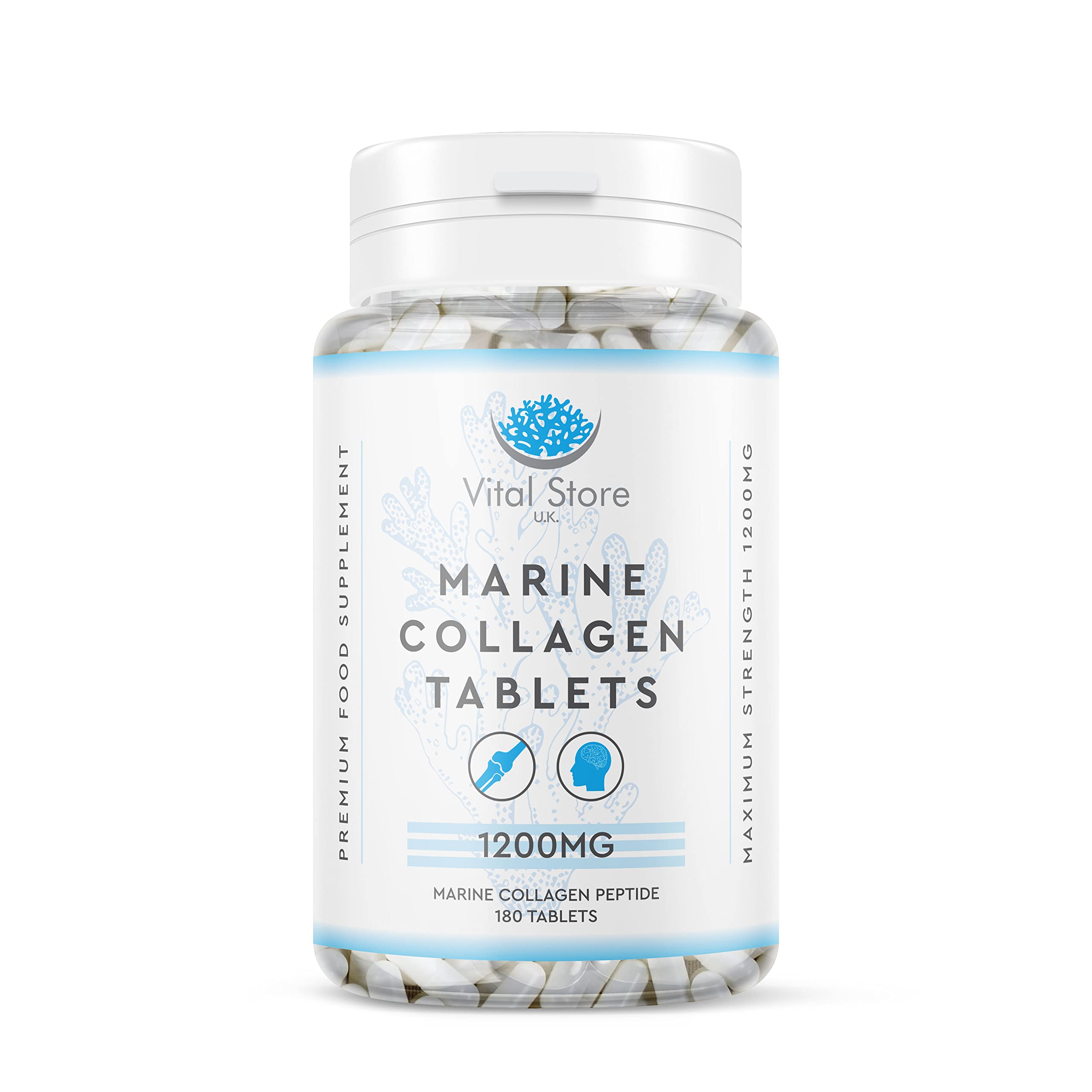 Marine Collagen Peptide Tablets 1200MG - 6 Month Supply - 180 High Strength Collagen Tablets My StoreAu supplements