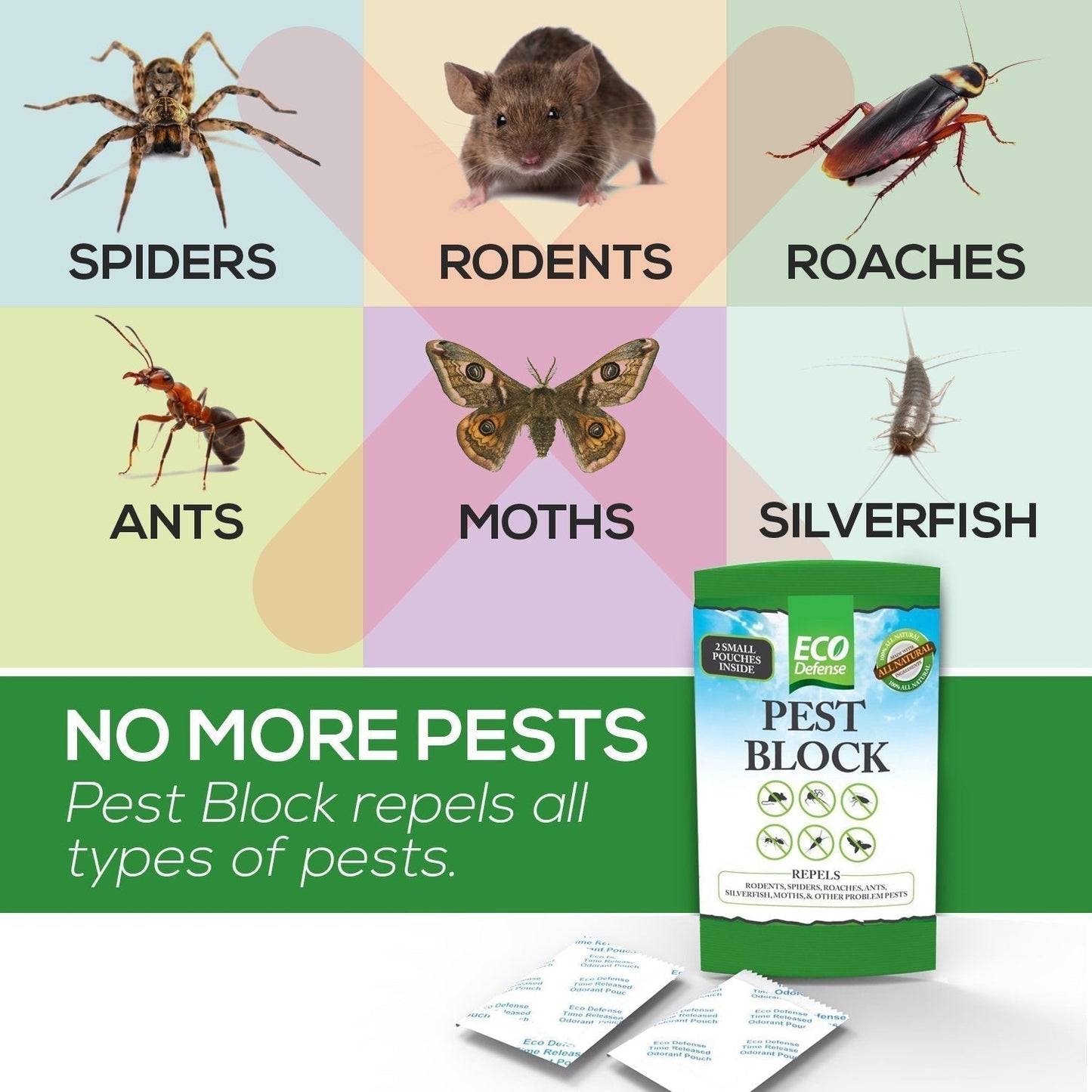 Eco Defense Pest Control Pouches - All Natural - Repels Rodents, Spiders Eco DefenseUS supplements