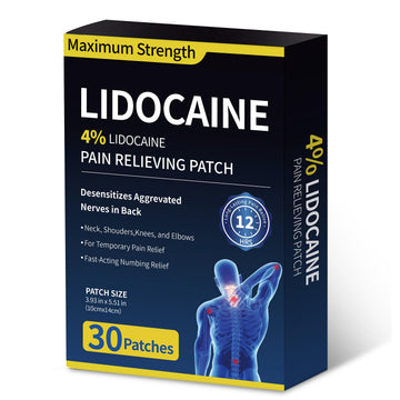SZLGANG 4% Lidocaine Pain Relief Patches - (Large, 30, Count) Maximum Strength Relief for Back, Neck, Shoulder, Joint & Muscle Pain, 3.9”x 5.5”-03CCD SZLGANGAu supplements