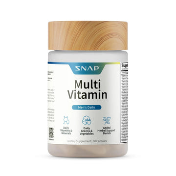 Snap Supplements Men's Multivitamins - Daily Vitamins & Minerals for Men - Vitamin D, B12, Zinc, Herbs & Vitamin C Snap SupplementsAu supplements