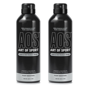 Art of Sport Muscle Relief Spray for Men– Pain Relief for Sore Muscles & Joints– Menthol Cooling & Heating Spray for Back, Neck, Knee, Shoulder, Hip– Cool & Heat– Made for Athletes– 5 fl oz. Pack of 2 Art of SportAu supplements