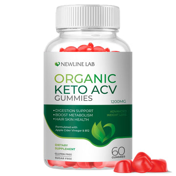 Organic Keto ACV Gummies for Advanced Weight Loss Fat Burn - Sugar Gluten Free Apple Newline LabUS supplements