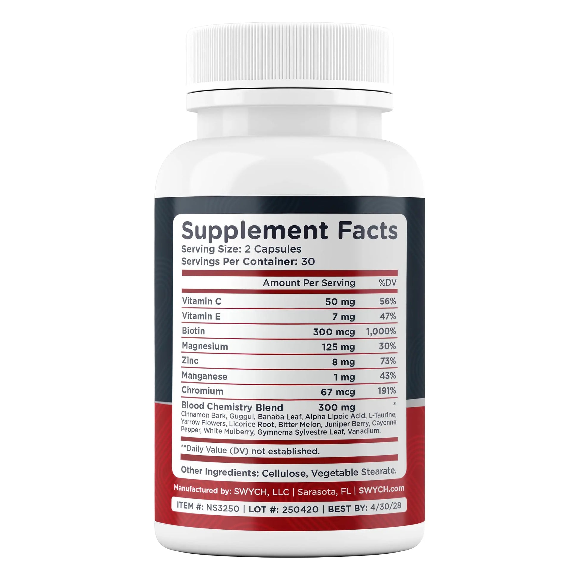 Blood Balance Supplement for Healthy Blood Support, Circulation, Metabolism & Vitality | Energy Formula with Premium Ingredients | Holistic Products to Support Cardiovascular Function – 60 Capsules SWYCHnz supplements