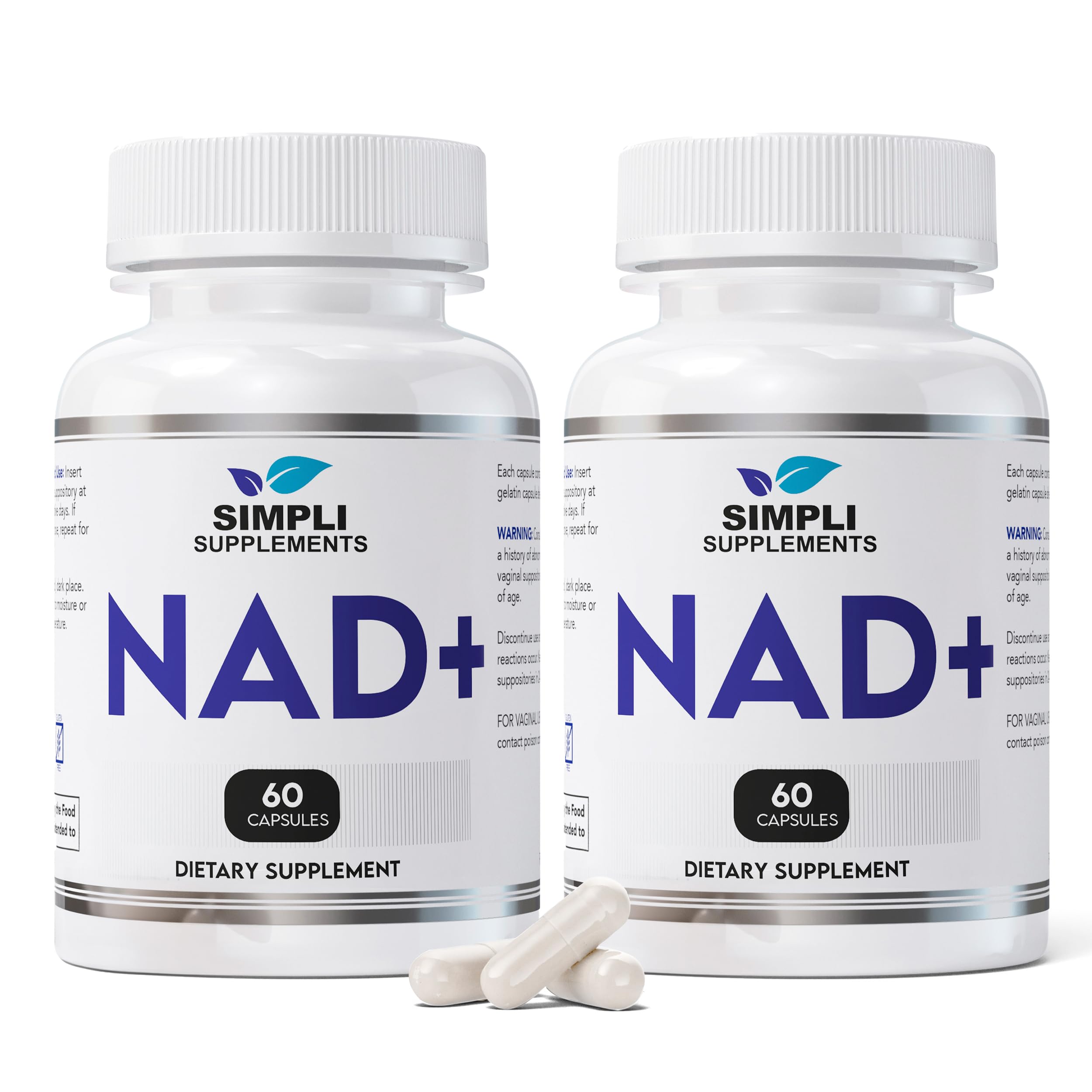 NAD Supplement for Anti-Aging and Cell Regeneration | NAD Booster 500mg Per Serving | NMN Supplement Alternative | Similar to Nicotinamide Riboside | 120 Capsules (2 Month Supply) Simpli SupplementsAu supplements