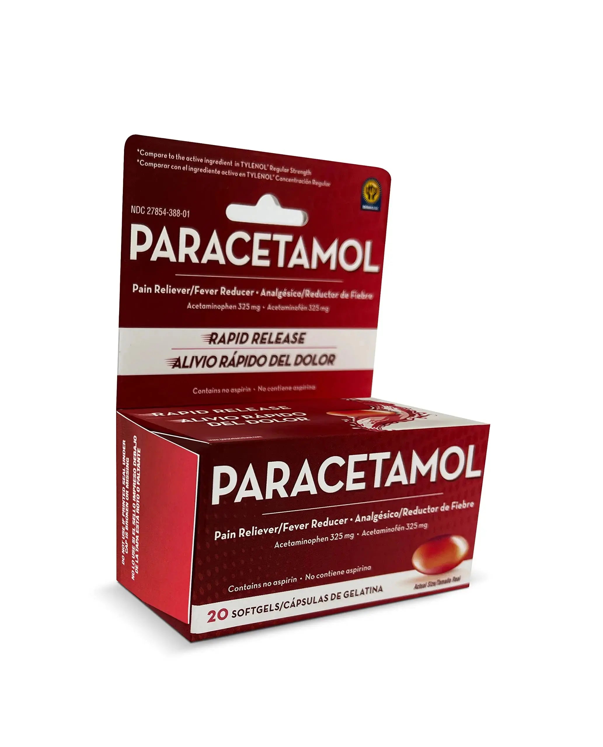 Belmora Paracetamol Acetaminophen 325mg 20 Softgels for Pain Relief, Liquid Filled Capsules for Rapid Release, Fever Reducer for Adults Extra Strength Belmora paracetamolAu supplements