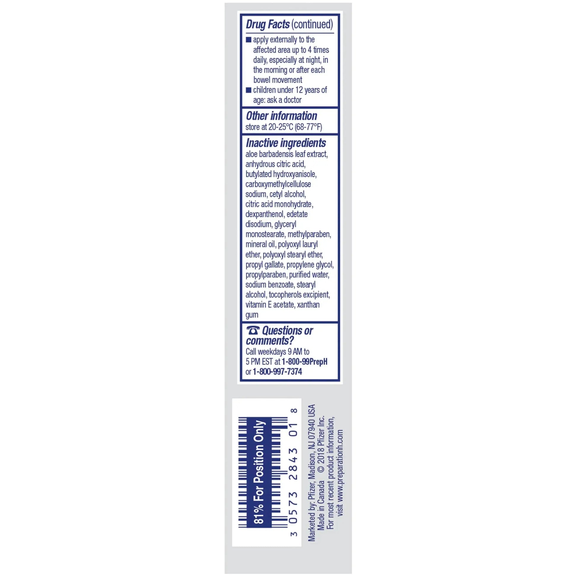 Preparation H Rapid Relief Hemorrhoid Cream with Lidocaine, Numbing Relief for Swelling, Pain, Burning and Itching - 0.75 Oz Tube Preparation HAu supplements