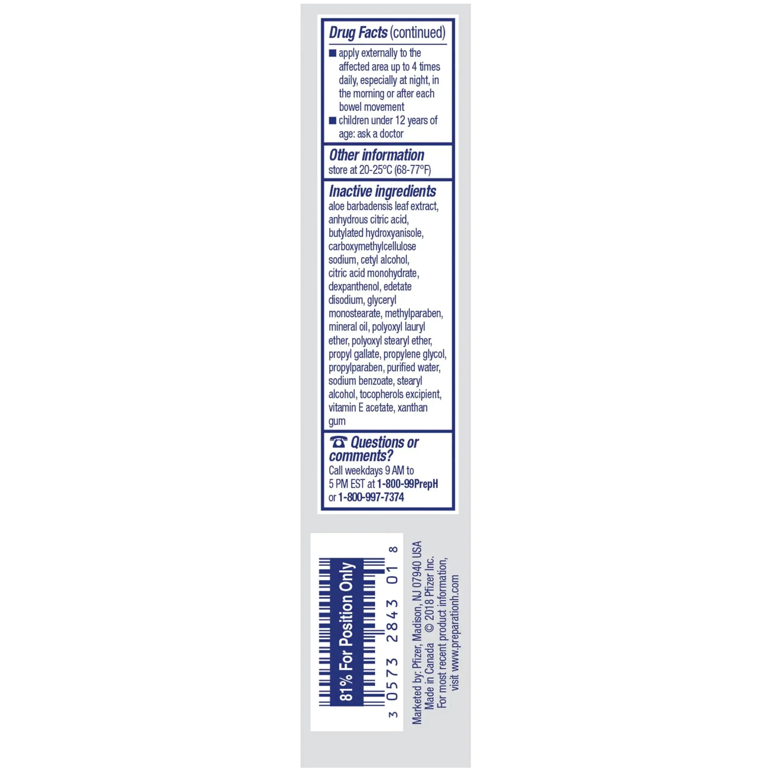 Preparation H Rapid Relief Hemorrhoid Cream with Lidocaine, Numbing Relief for Swelling, Pain, Burning and Itching - 0.75 Oz Tube Preparation HAu supplements