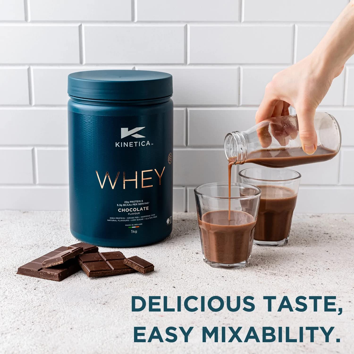 Kinetica Premium Whey Protein Powder | Grass Fed | Chocolate | 4.5kg | 150 Servings KineticaAu supplements